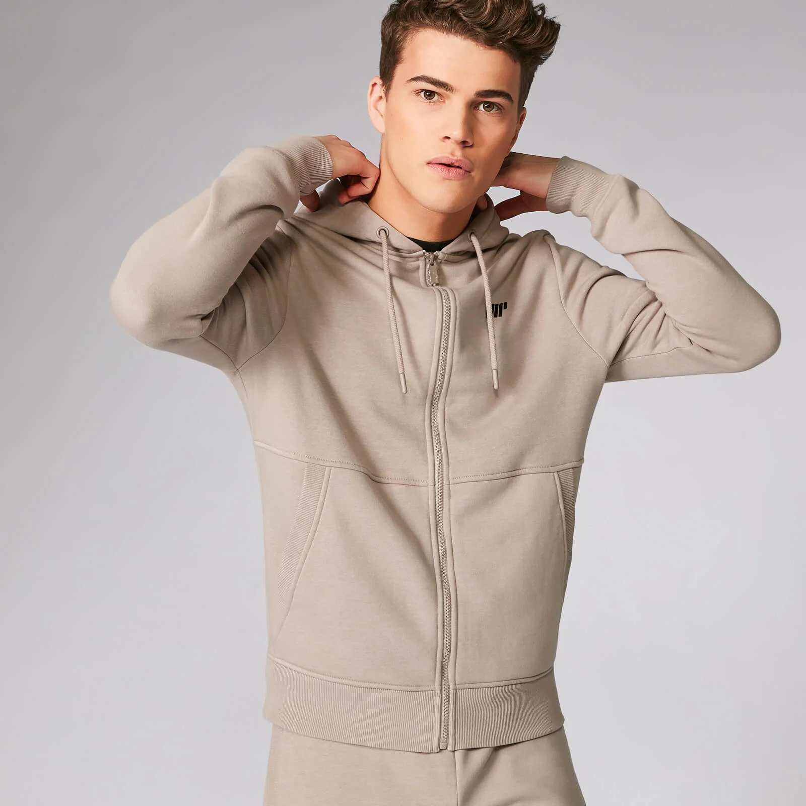 Myprotein Tru-Fit Zip Up Hoodie 2.0 - Taupe - XS 이미지 1