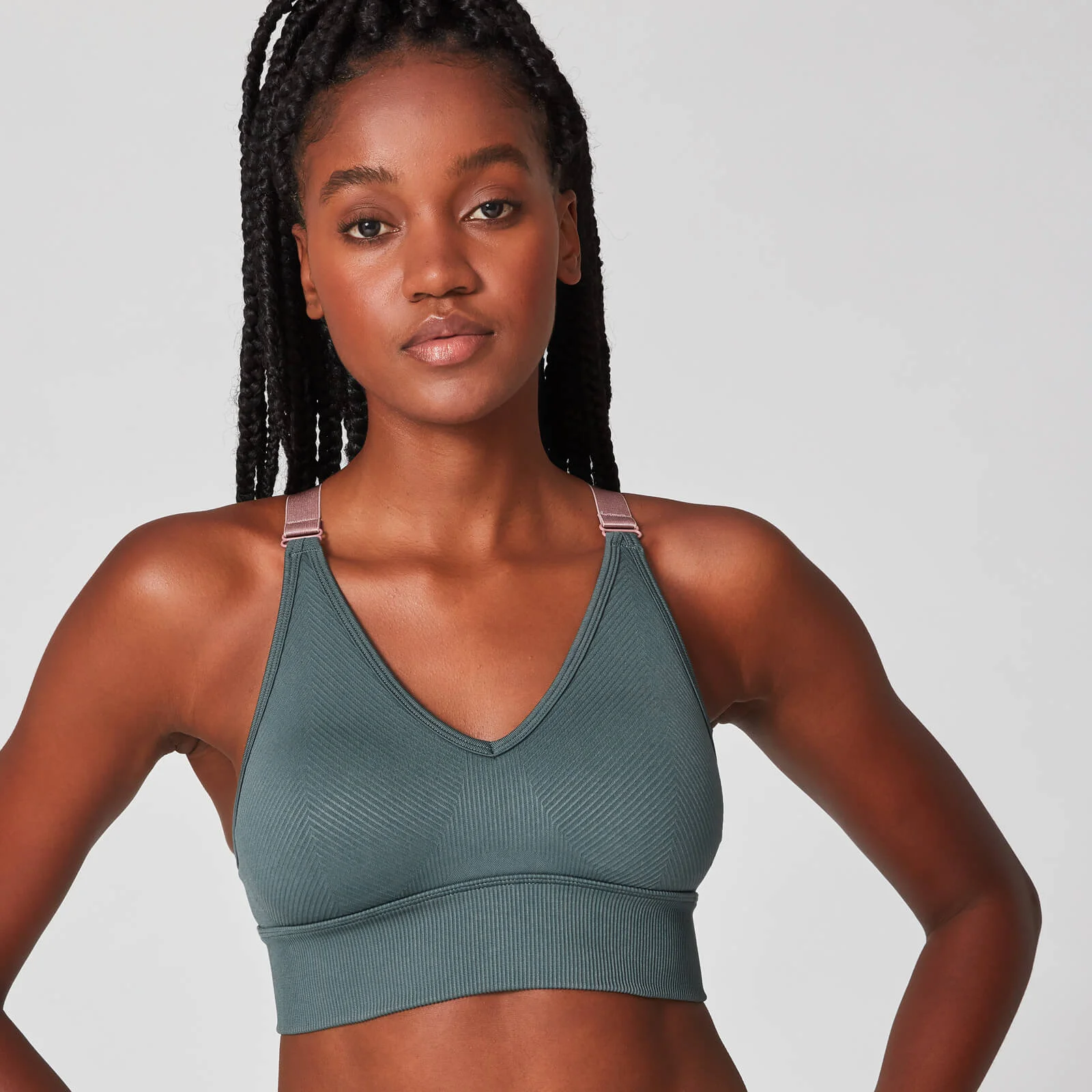 Luxe Seamless Sports Bra - Castle Rock - XS 이미지 1