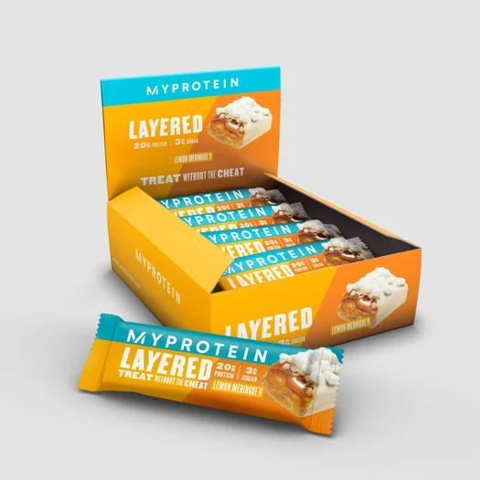 6 레이어 프로틴바 (육겹바) - 12 x 60g - 레몬 머랭