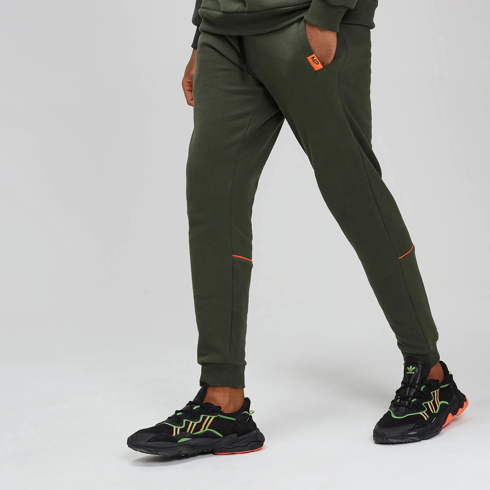 MP Rest Day Men's Piped Calf Joggers - Army Green - XS 이미지 1
