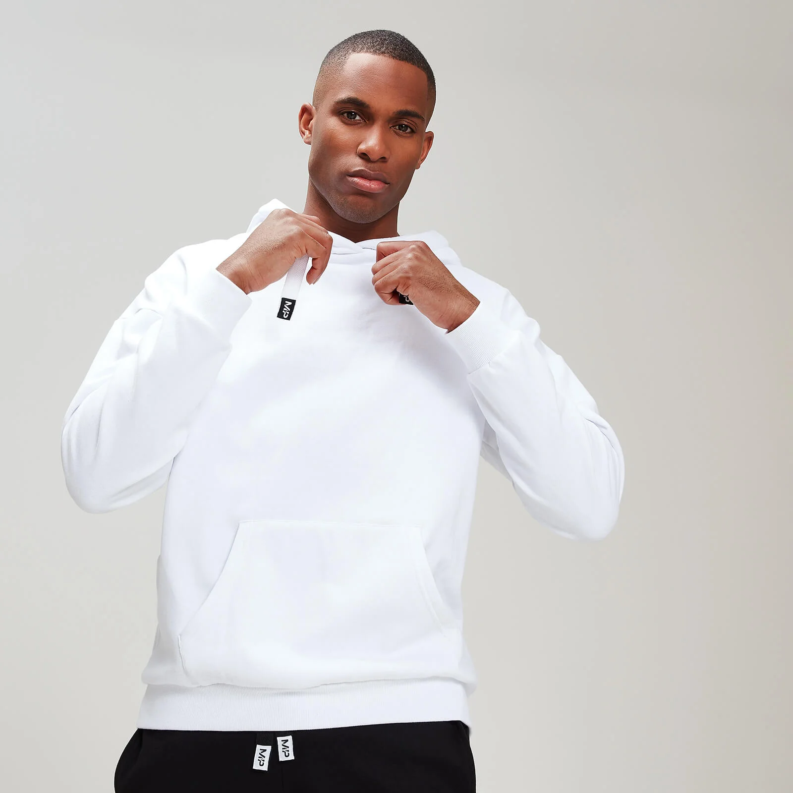 MP 레스트 데이 남성용 스트라이프 후드티 - 화이트 - XS 이미지 1