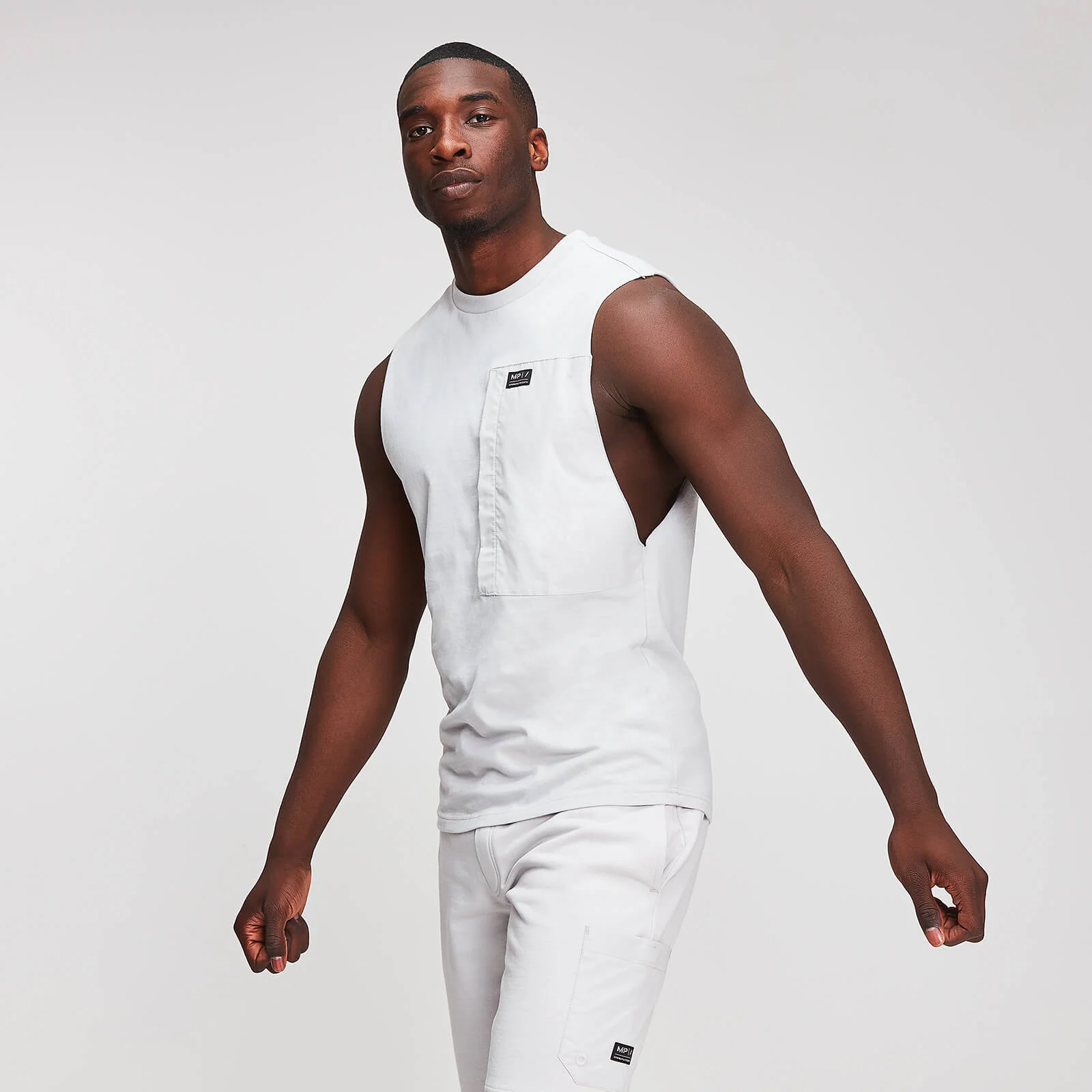 MP Men's Utility Drop Armhole Tank Top - Chrome - XS 이미지 1