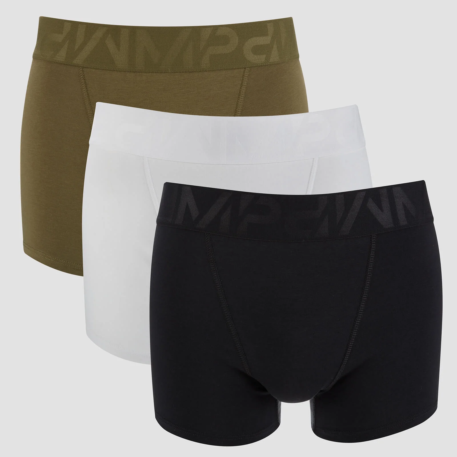 MP Men's Sport Boxers - Black/Khaki/White (3 Pack) - XS 이미지 1