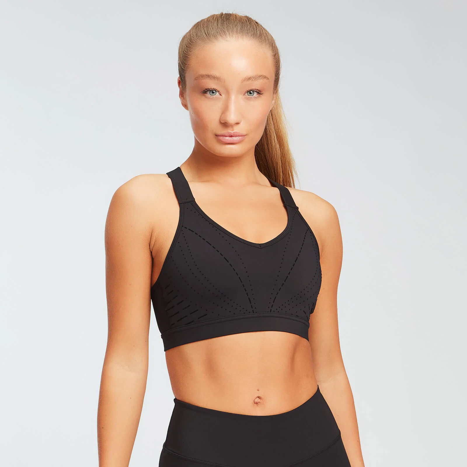 MP 여성용 지오 프린트 플레이스먼트 브라 - 블랙 - XS 이미지 1