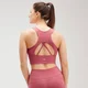 여성용 파워 롱라인 스포츠 브라 - 베리 핑크