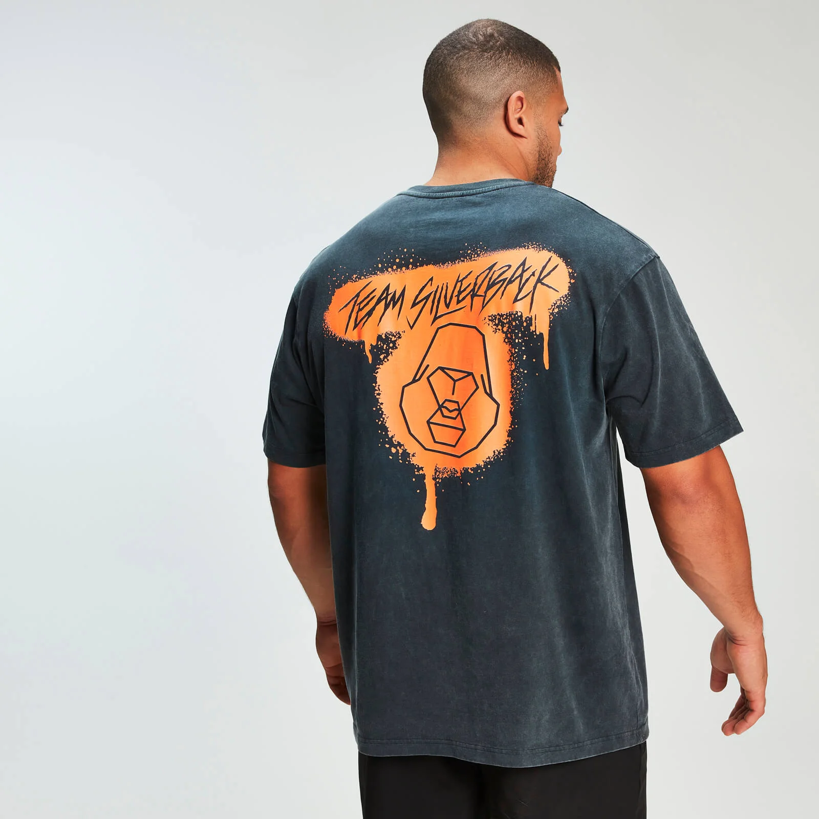 MP x Zack George Acid Wash Oversized Tee - Neon Orange - XS 이미지 1