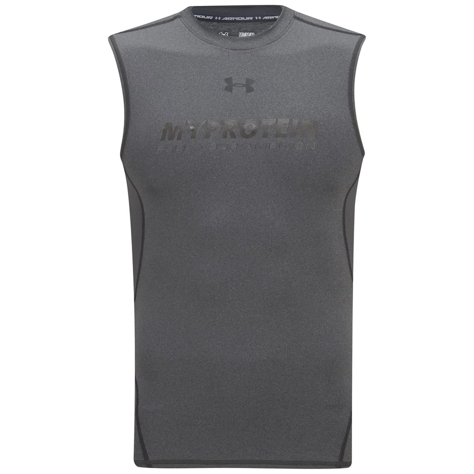Under Armour Men's HeatGear Sleeveless Compression Shirt - Carbon Heather 이미지 1