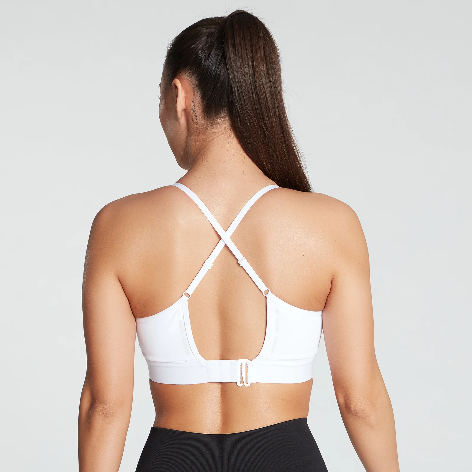MP Women's Power Ultra Strappy Sports Bra- White - XXS 이미지 1