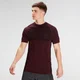 MP Men's Essential Seamless Short Sleeve T-Shirt- Washed Oxblood Marl