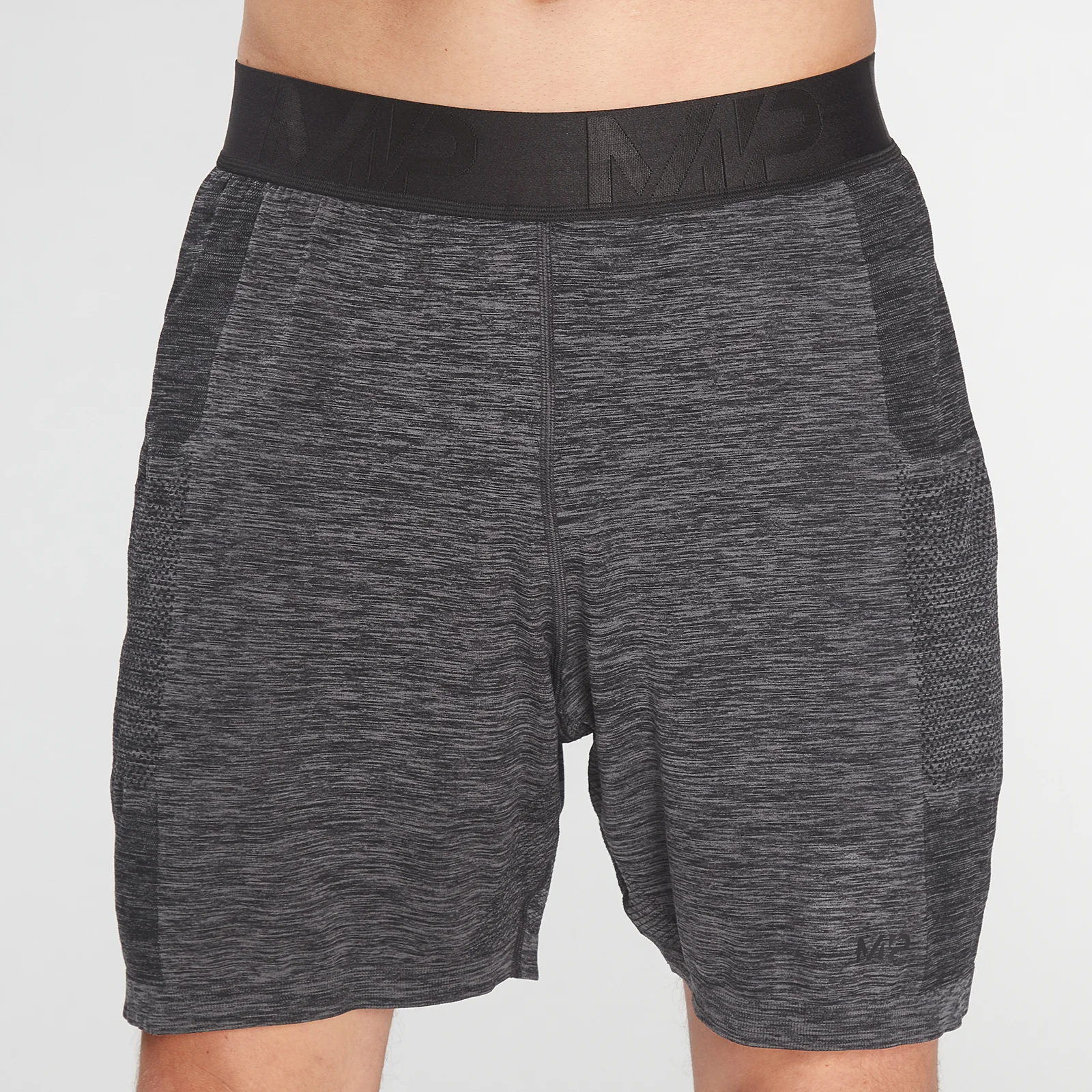 MP Men's Essential Seamless Shorts- Storm Grey Marl - XXS 이미지 1