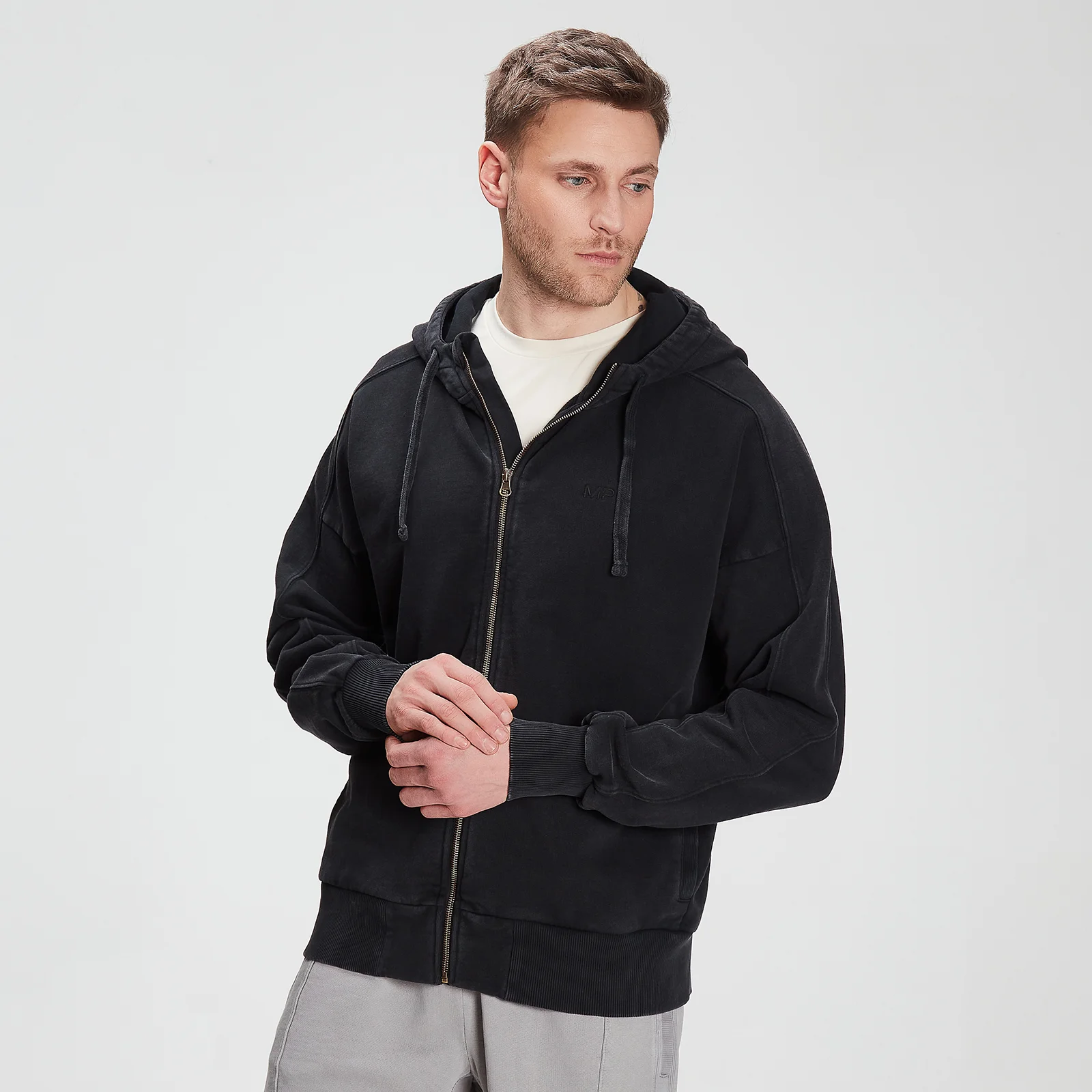 MP Men's Training Zip Through Hoodie - Black - XXS 이미지 1