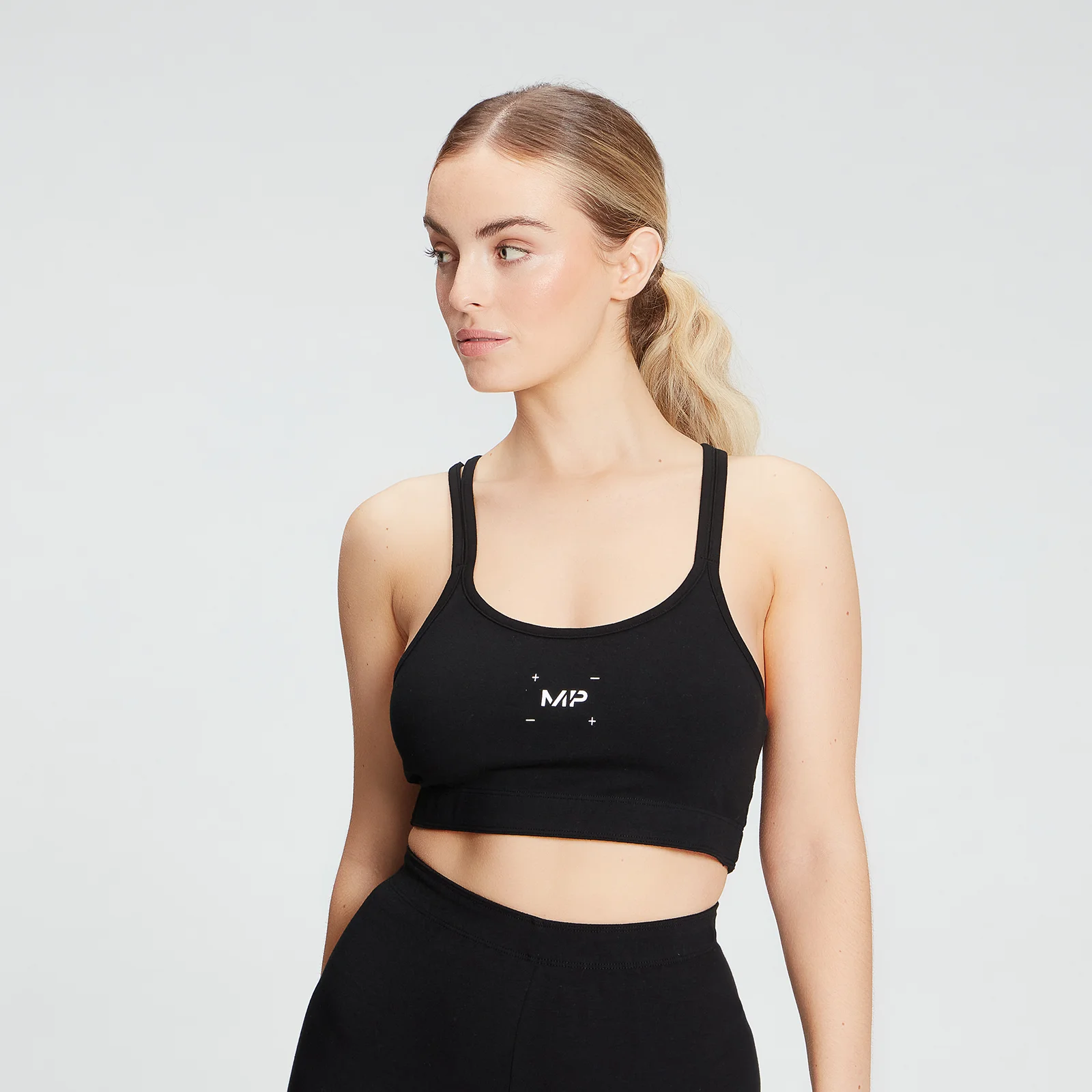 MP Women's Central Graphic Bra - Black - XXS 이미지 1