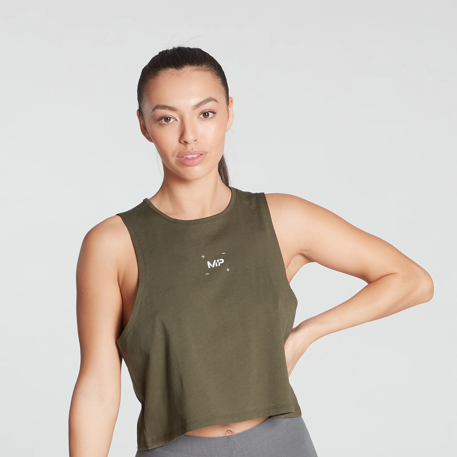 MP Women's Central Graphic Reach Vest - Dark Olive - XXS 이미지 1