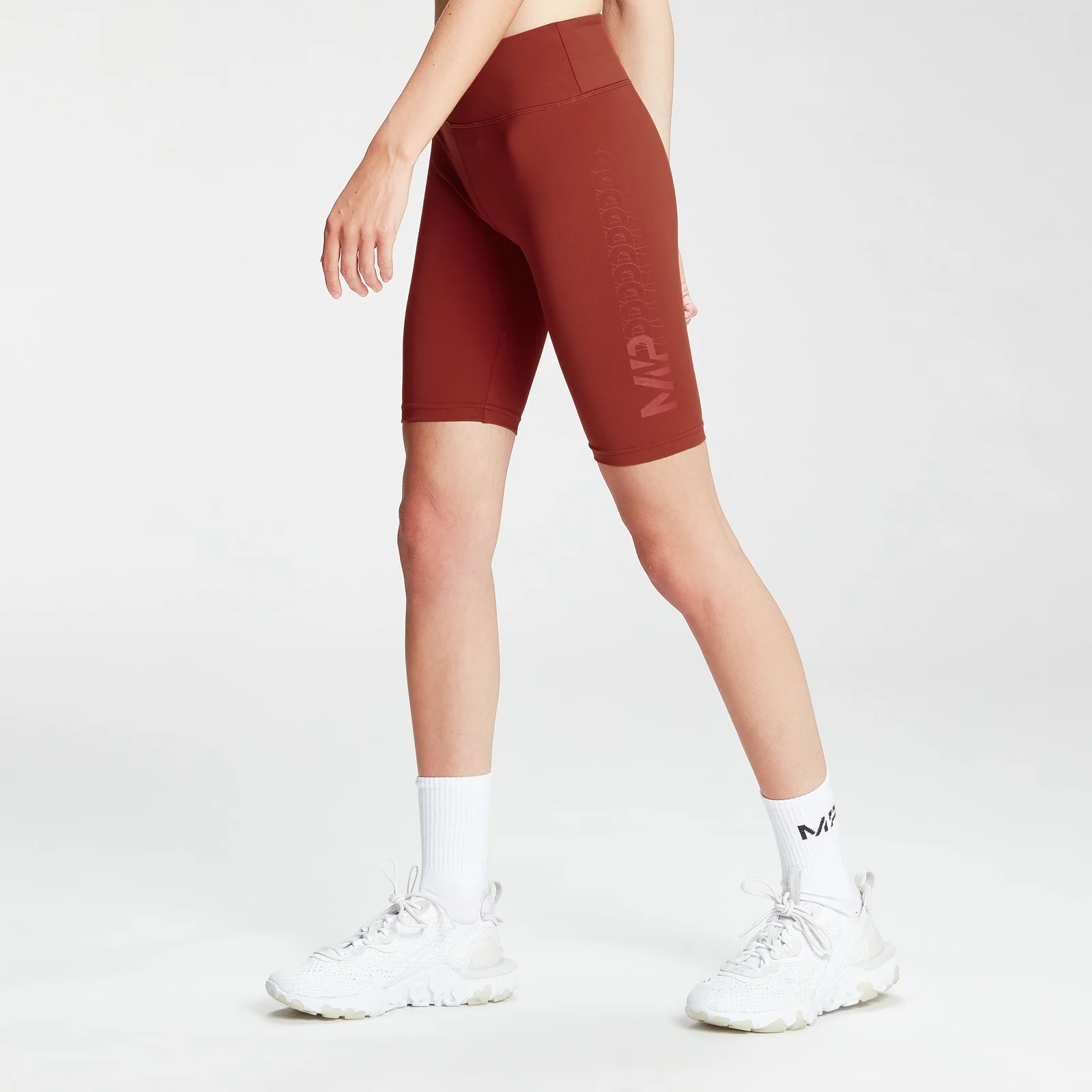 MP Women's Fade Graphic Training Cycling Shorts - Burnt Red - XXS 이미지 1