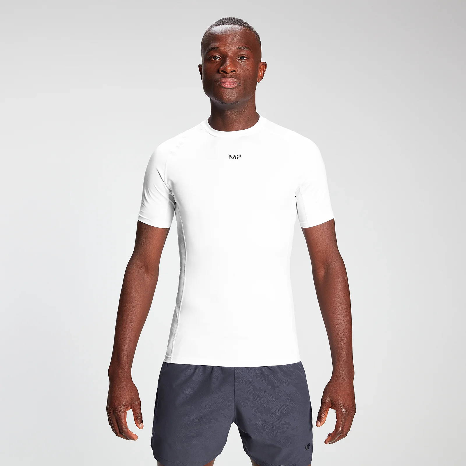 MP Men's Engage Short Sleeve Baselayer - White - XXS 이미지 1