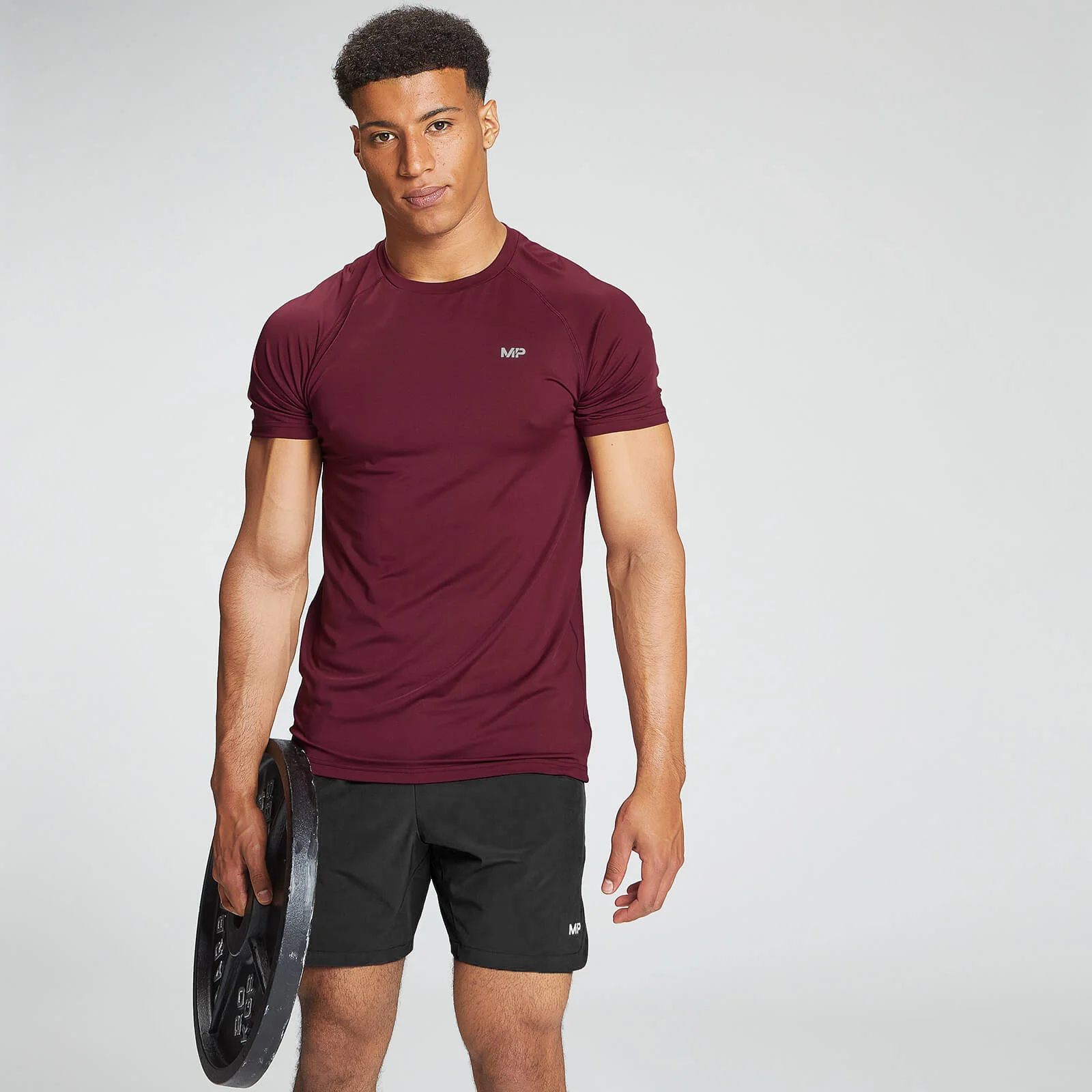 MP Men's Training Short Sleeve T-Shirt - Merlot - XXS 이미지 1