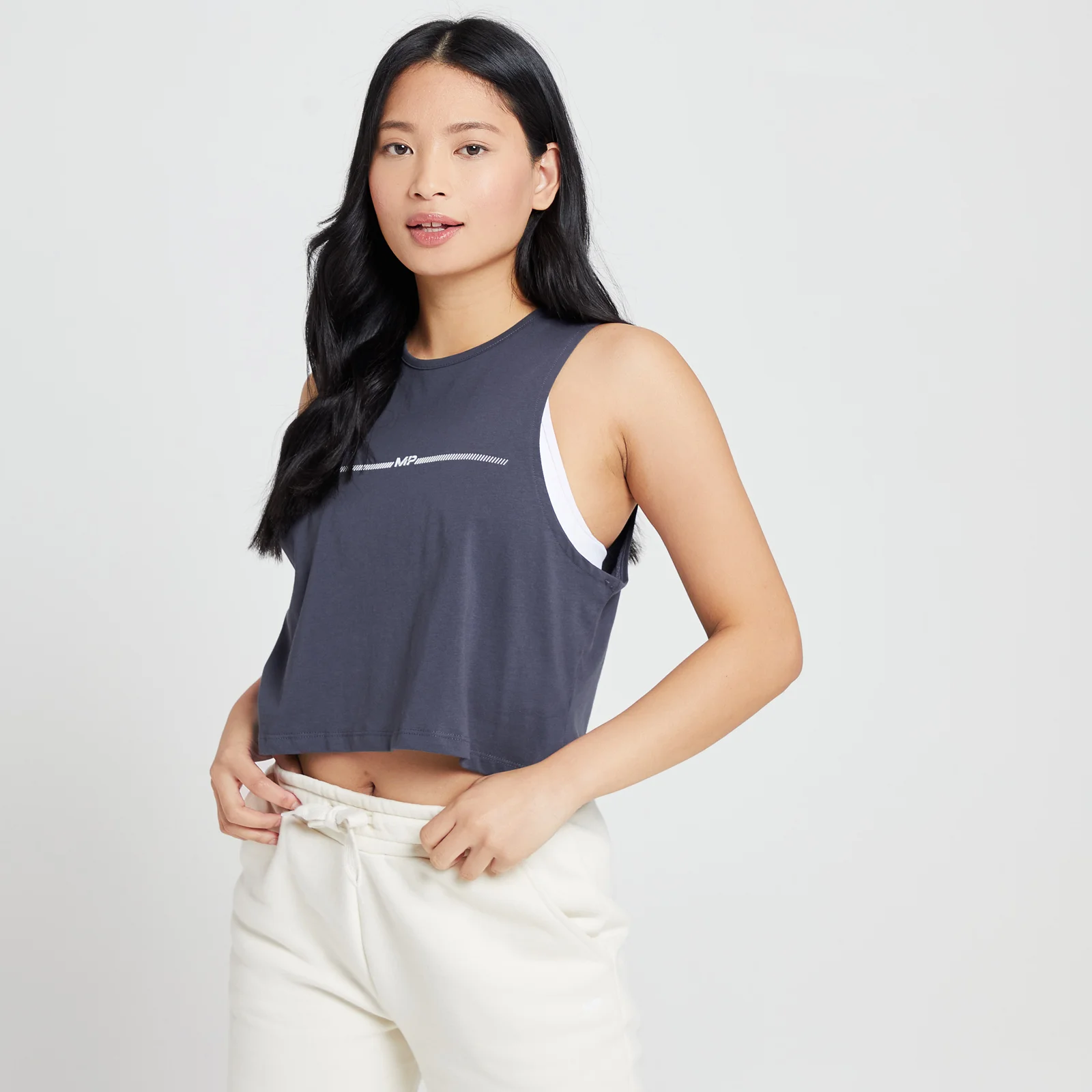 MP 여성용 미니 마크 그래픽 리치 베스트 - 그라파이트 - XXS 이미지 1