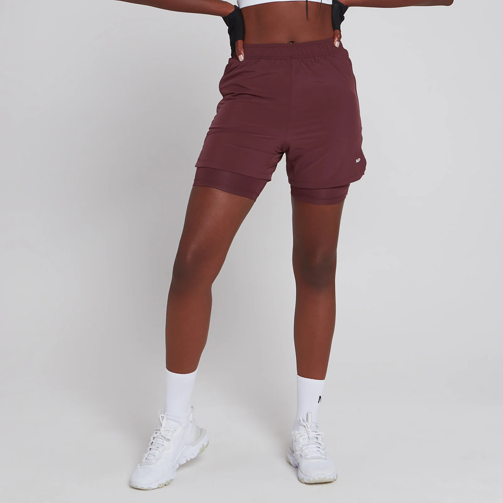 MP Women's 2 IN 1 Training Jersey Short - Port - XXS 이미지 1