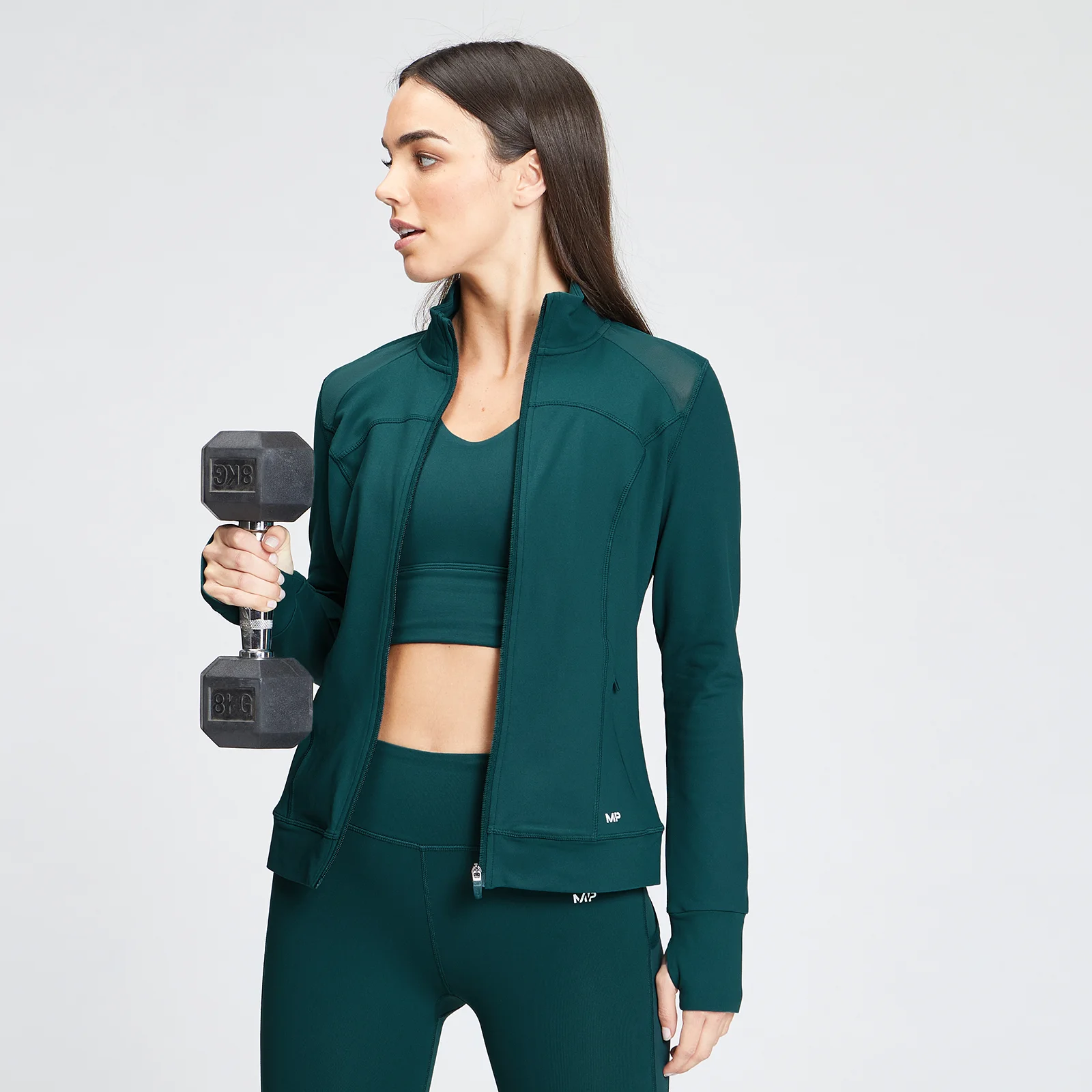MP Women's Power Mesh Jacket - Deep Teal - XXS 이미지 1