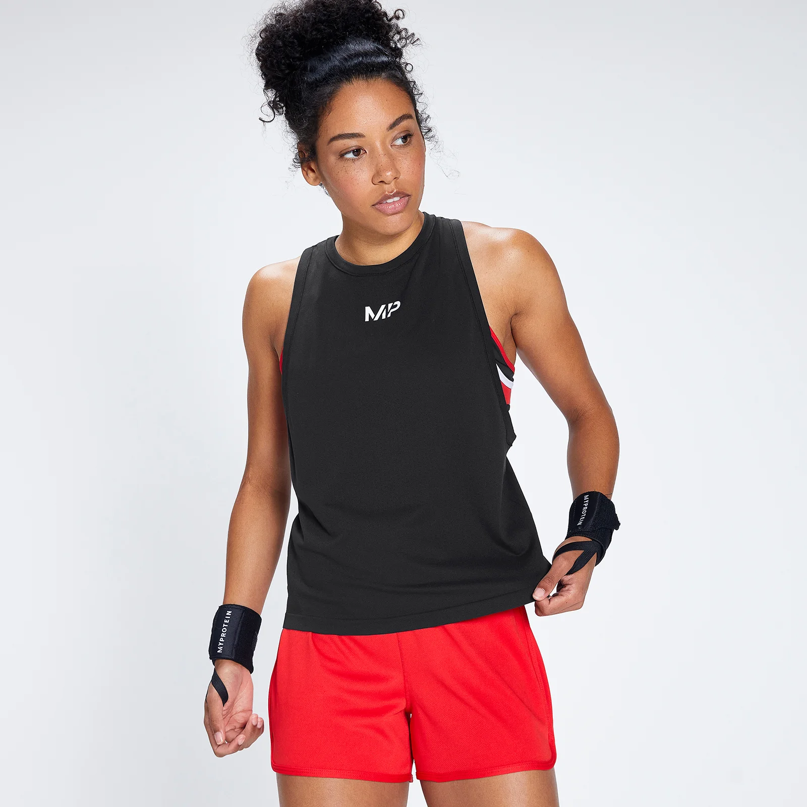 MP 여성용 인게이지 경량 심리스 베스트 - 블랙/화이트 - XXS 이미지 1