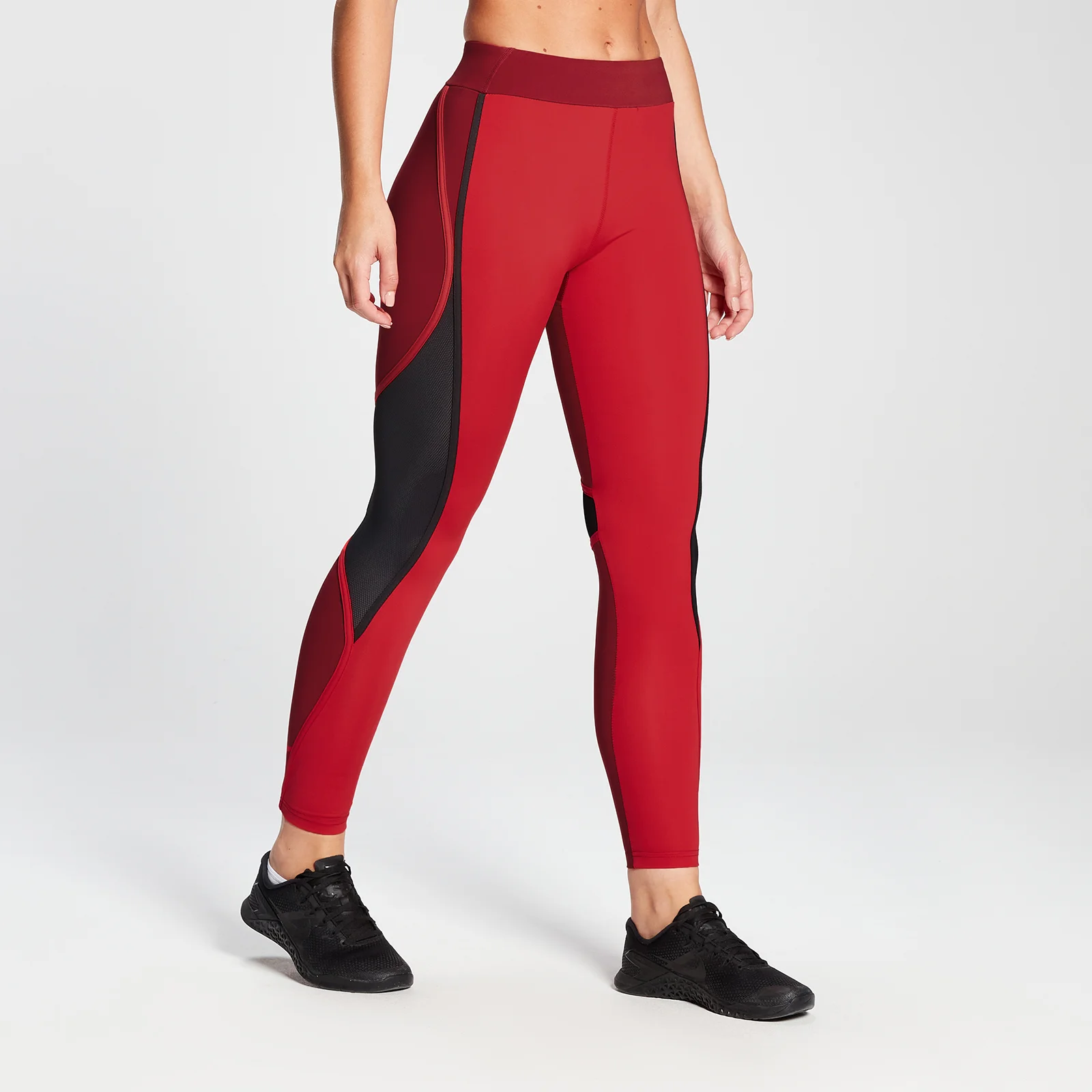 MP Women's Engage Colour Block Leggings - Danger/Wine - XXS 이미지 1