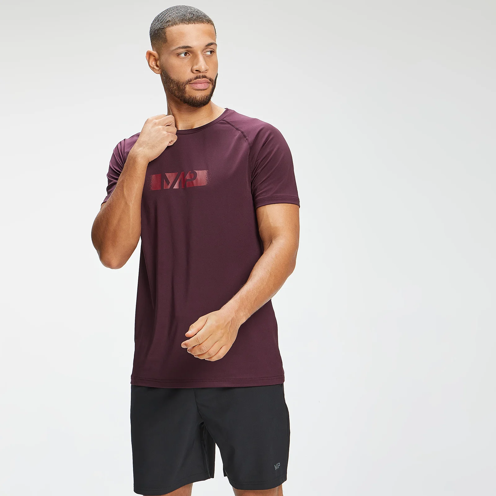 MP Men's Graffiti Graphic Training Short Sleeve T-Shirt - Port - XXS 이미지 1