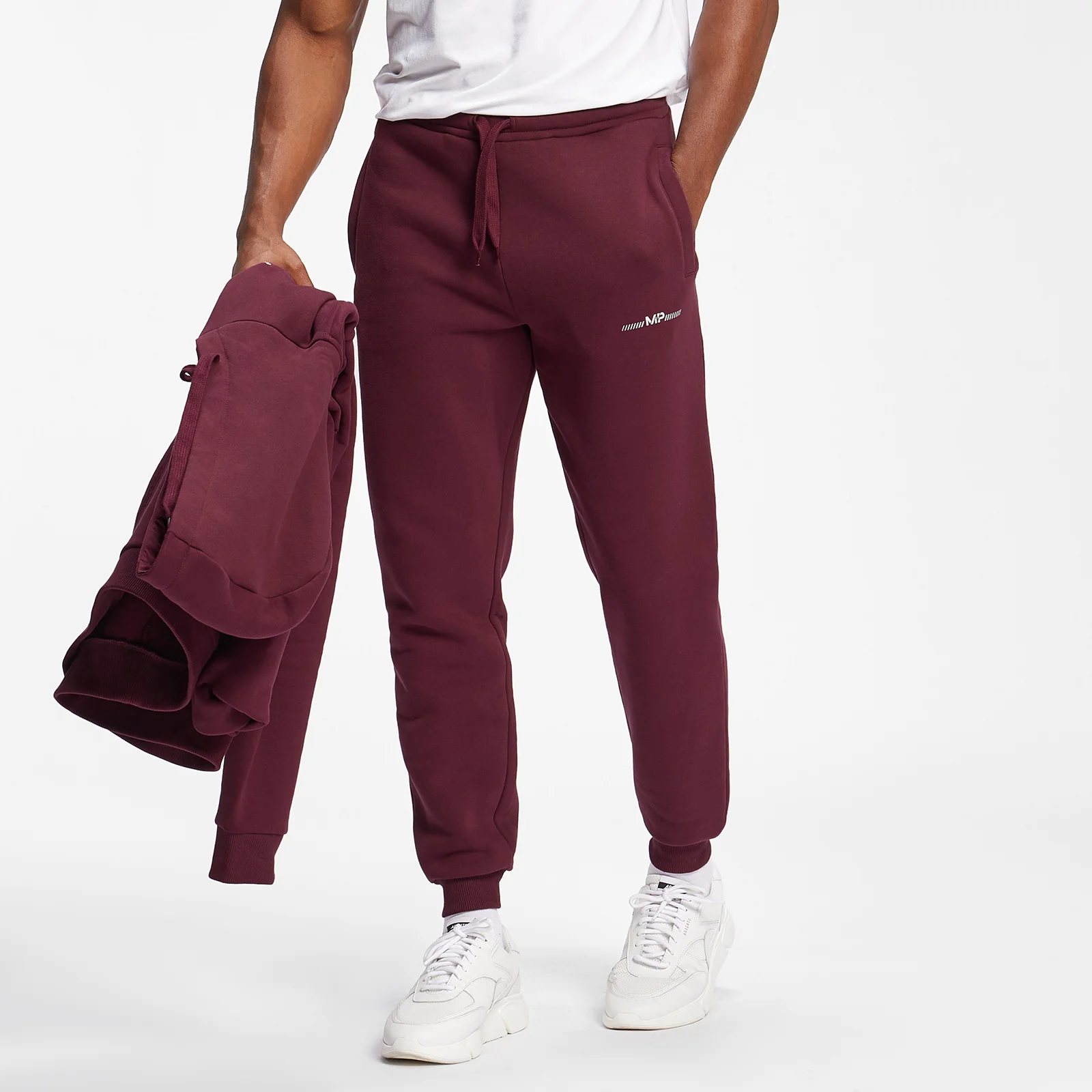 MP Men's Mini Mark Graphic Joggers - Merlot - XXS 이미지 1