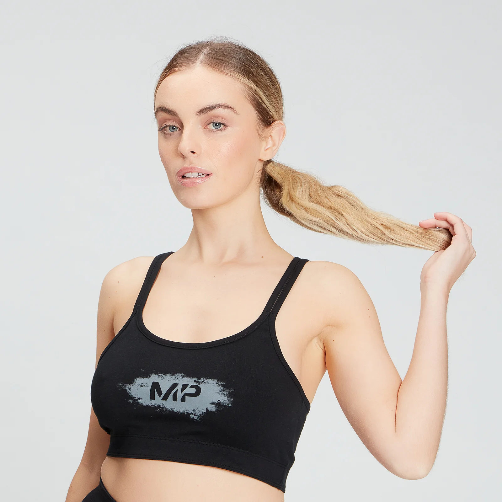 MP Women's Chalk Graphic Sports Bra - Black - XXS 이미지 1