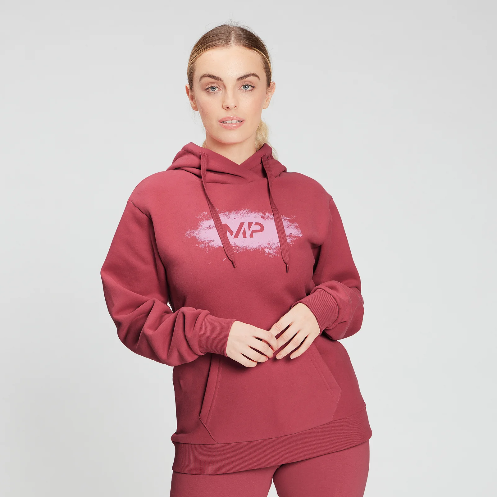 MP Women's Chalk Graphic Hoodie - Berry Pink - XXS 이미지 1