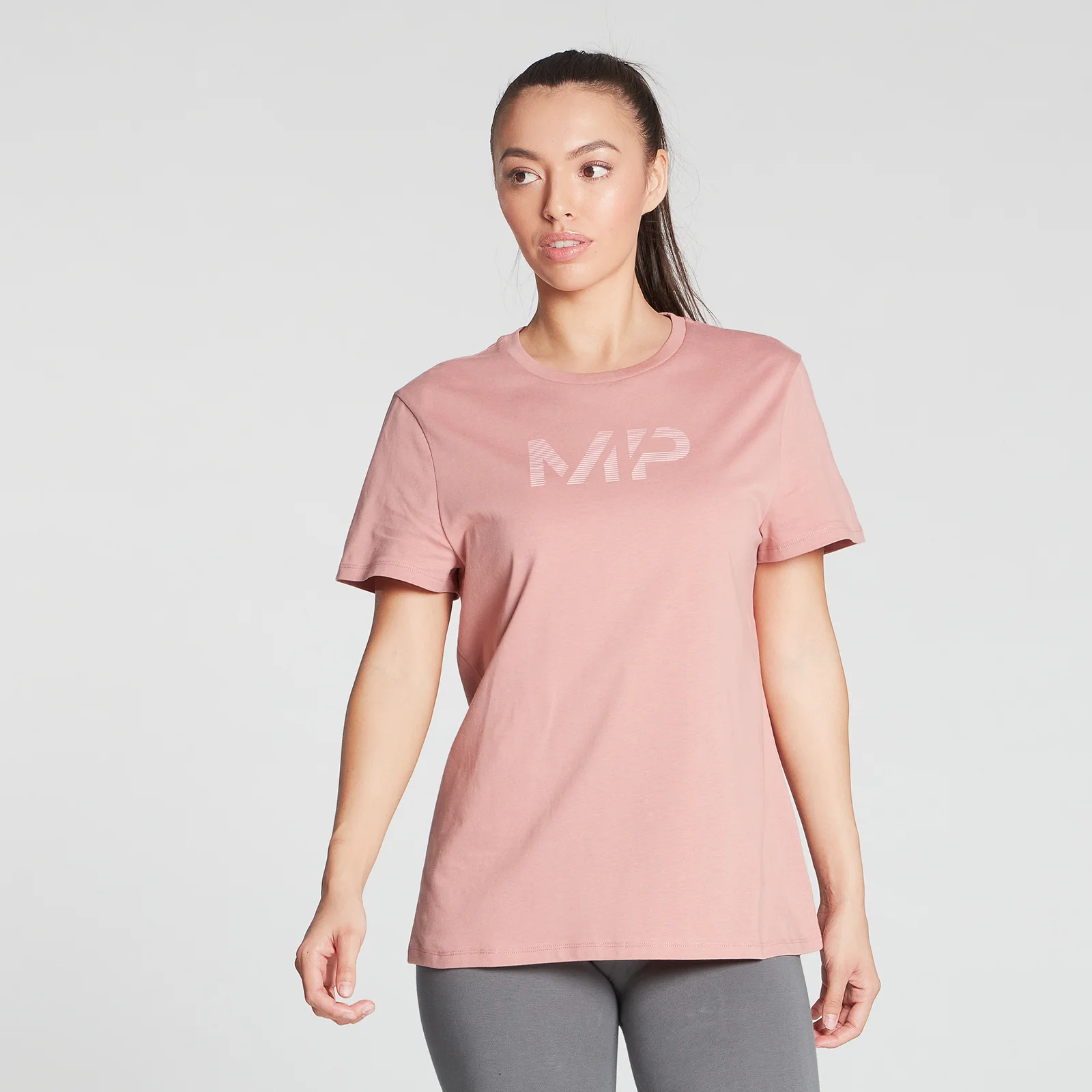 MP Women's Gradient Line Graphic T-Shirt - Washed Pink - XS 이미지 1