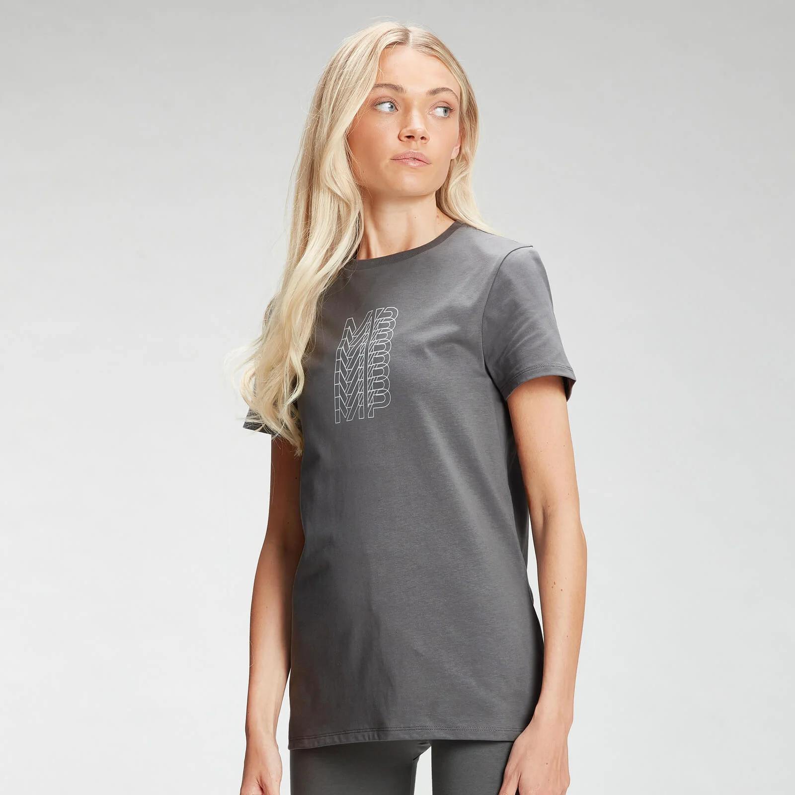 MP 여성용 리피트 MP 티셔츠 - 카본 - XXS 이미지 1