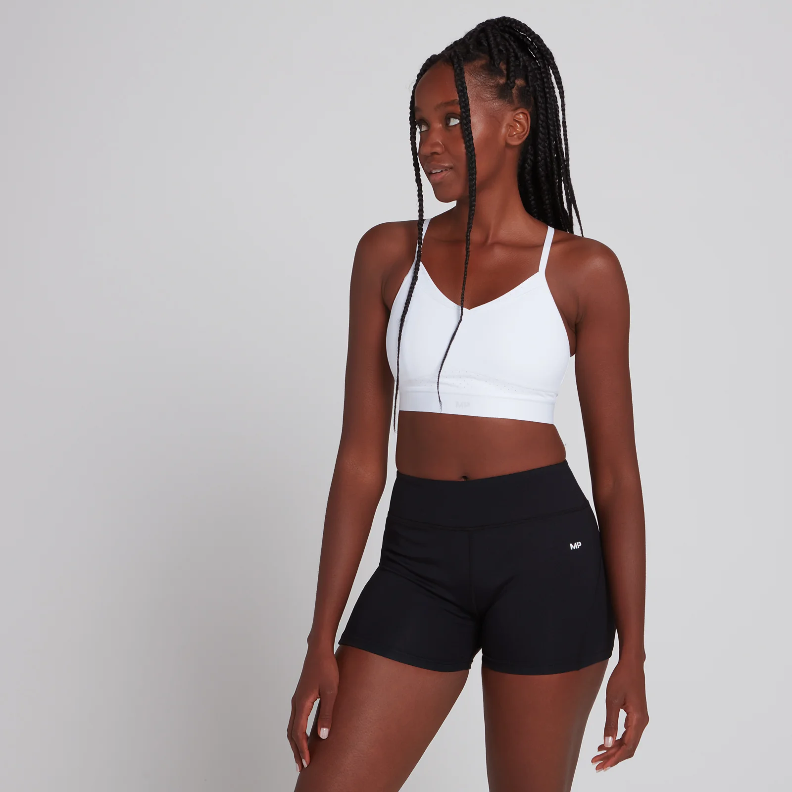 MP Women's Power Ultra Strappy Sports Bra - White - XXS 이미지 1