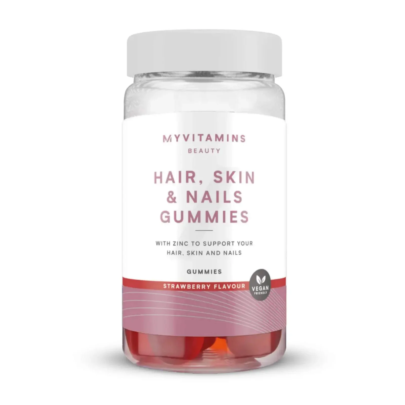 Myvitamins Vegan Hair Skin Nails Gummies (ALT) - 60gummies - 스트로베리 이미지 1