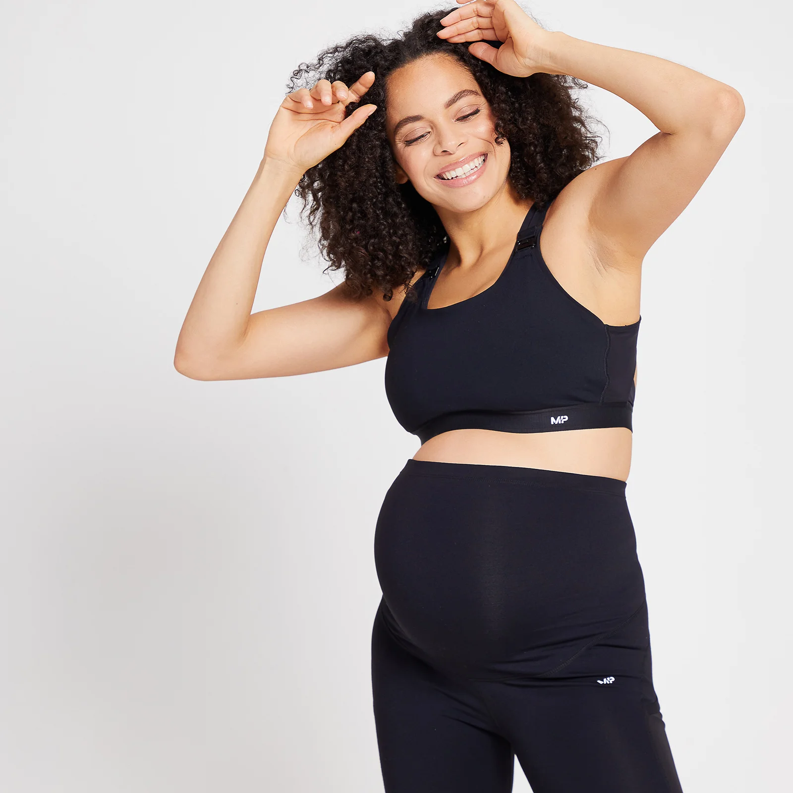 MP 여성용 파워 마터니티/수유 스포츠 브라 - 블랙 - XXS 이미지 1