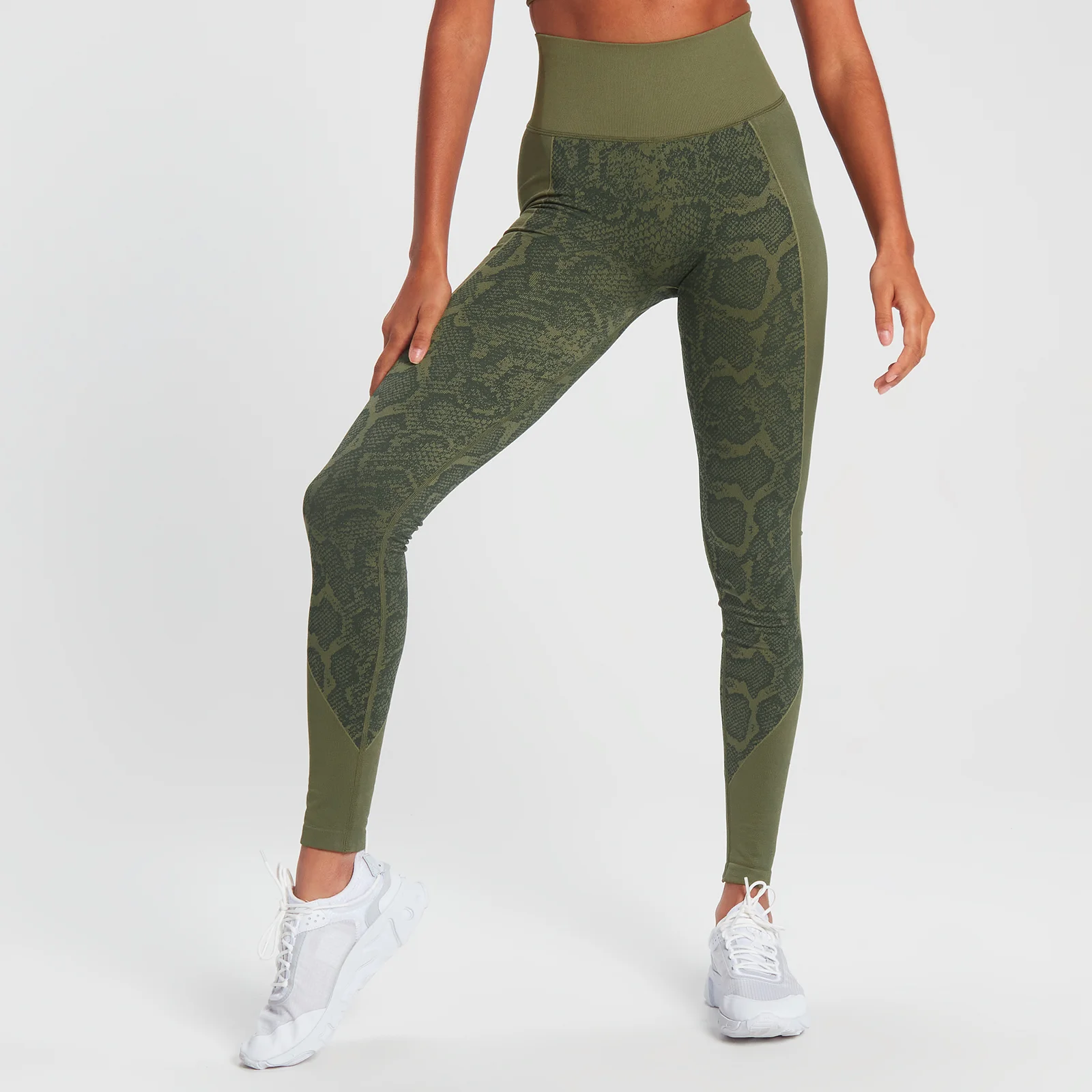 MP Snake Seamless Leggings - Green - XS 이미지 1