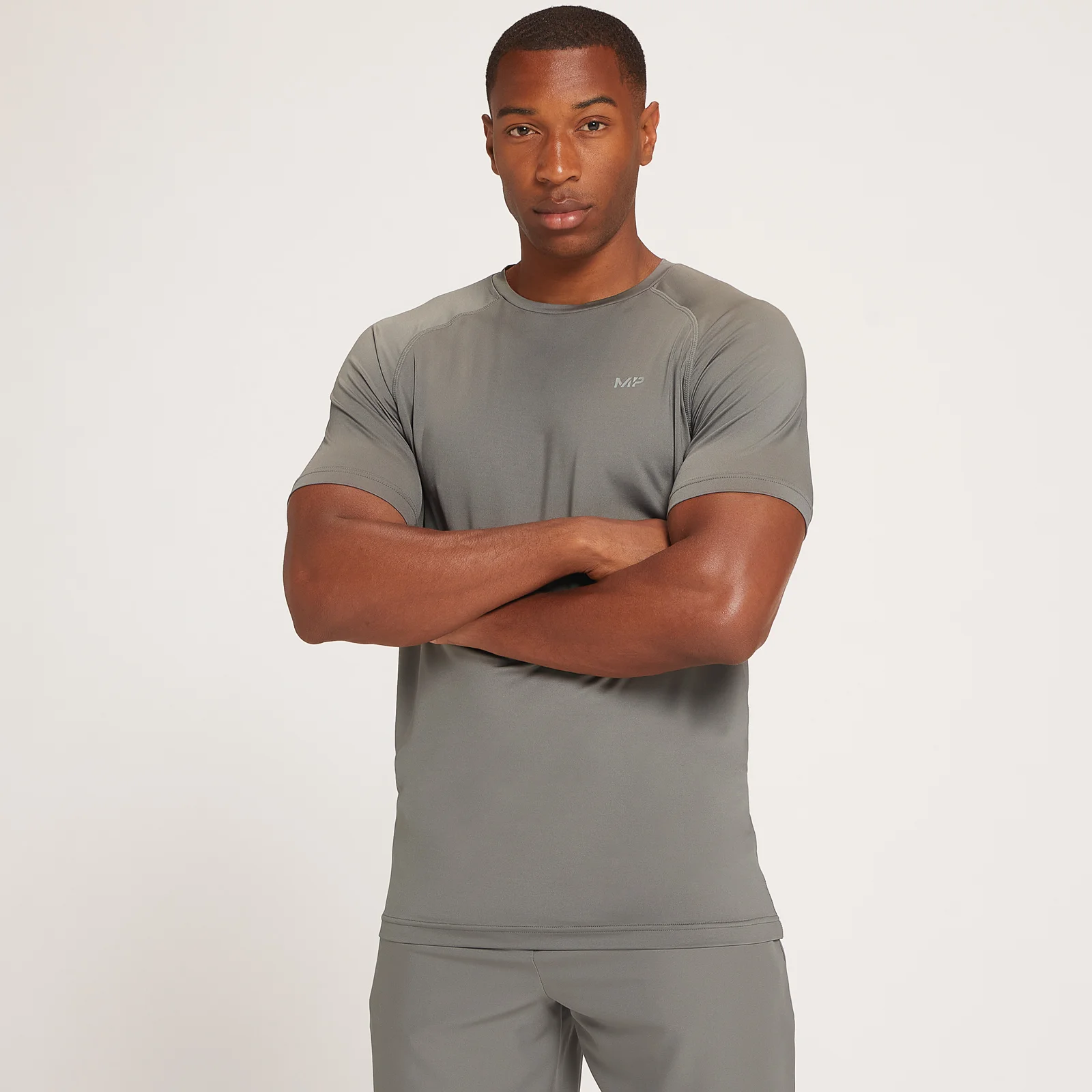 MP 남성용 리피트 MP 그래픽 트레이닝 숏 슬리브 티셔츠 - 카본 - XXS 이미지 1