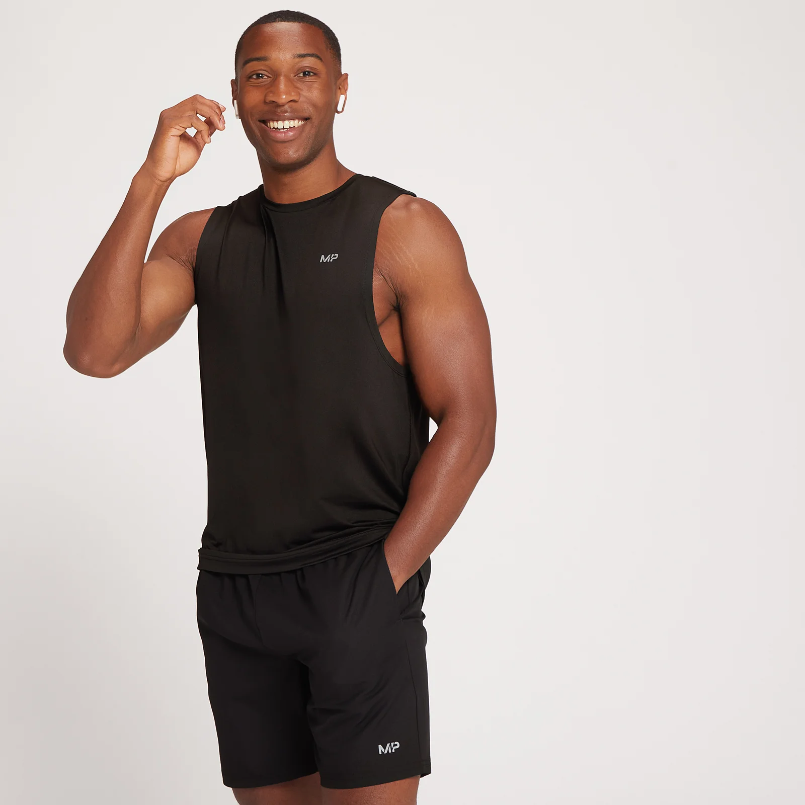 MP 남성용 리피트 MP 그래픽 트레이닝 탱크탑 - 블랙 - XXS 이미지 1