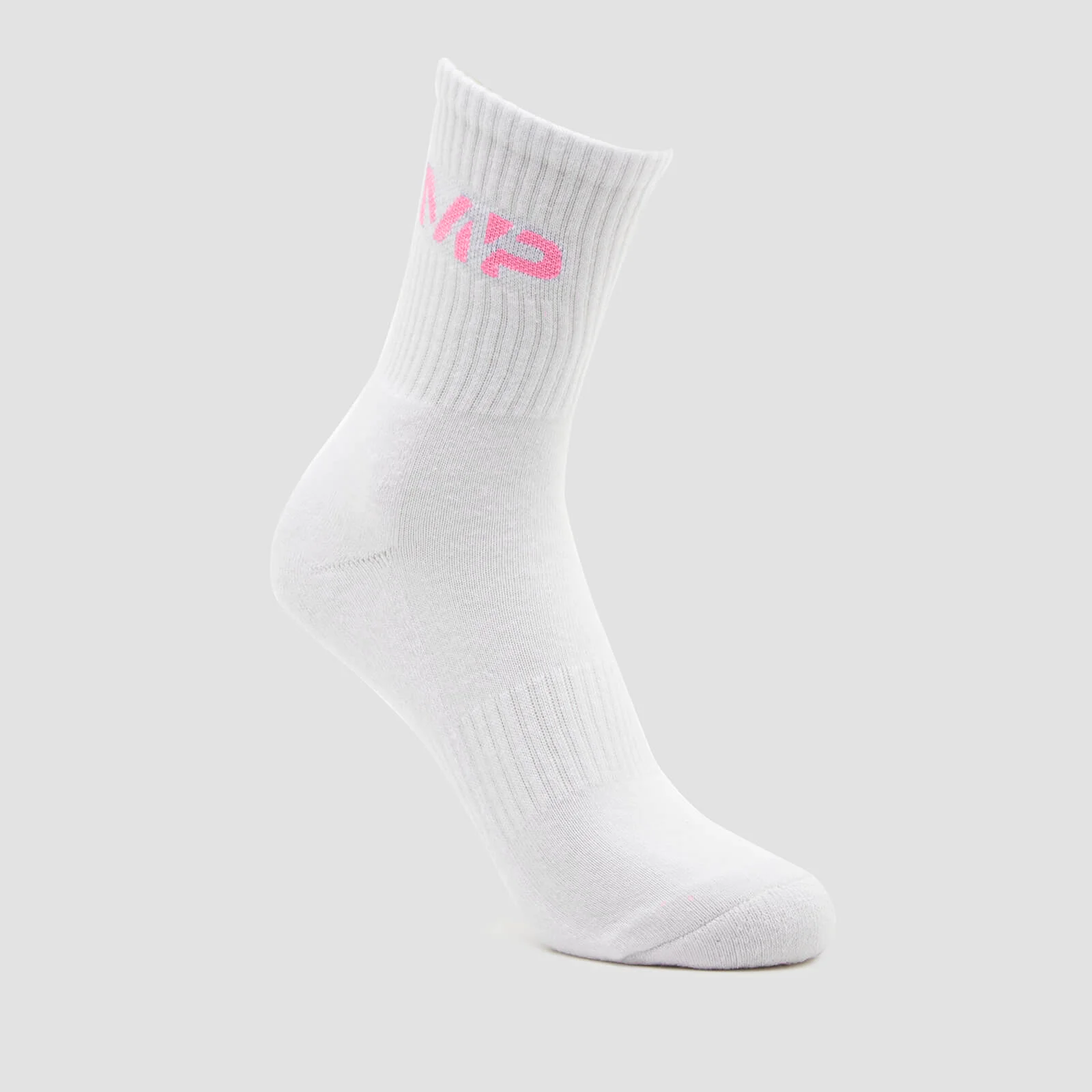 MP Essential Crew Socks Unisex - White/Candy Floss - UK 2-5 이미지 1