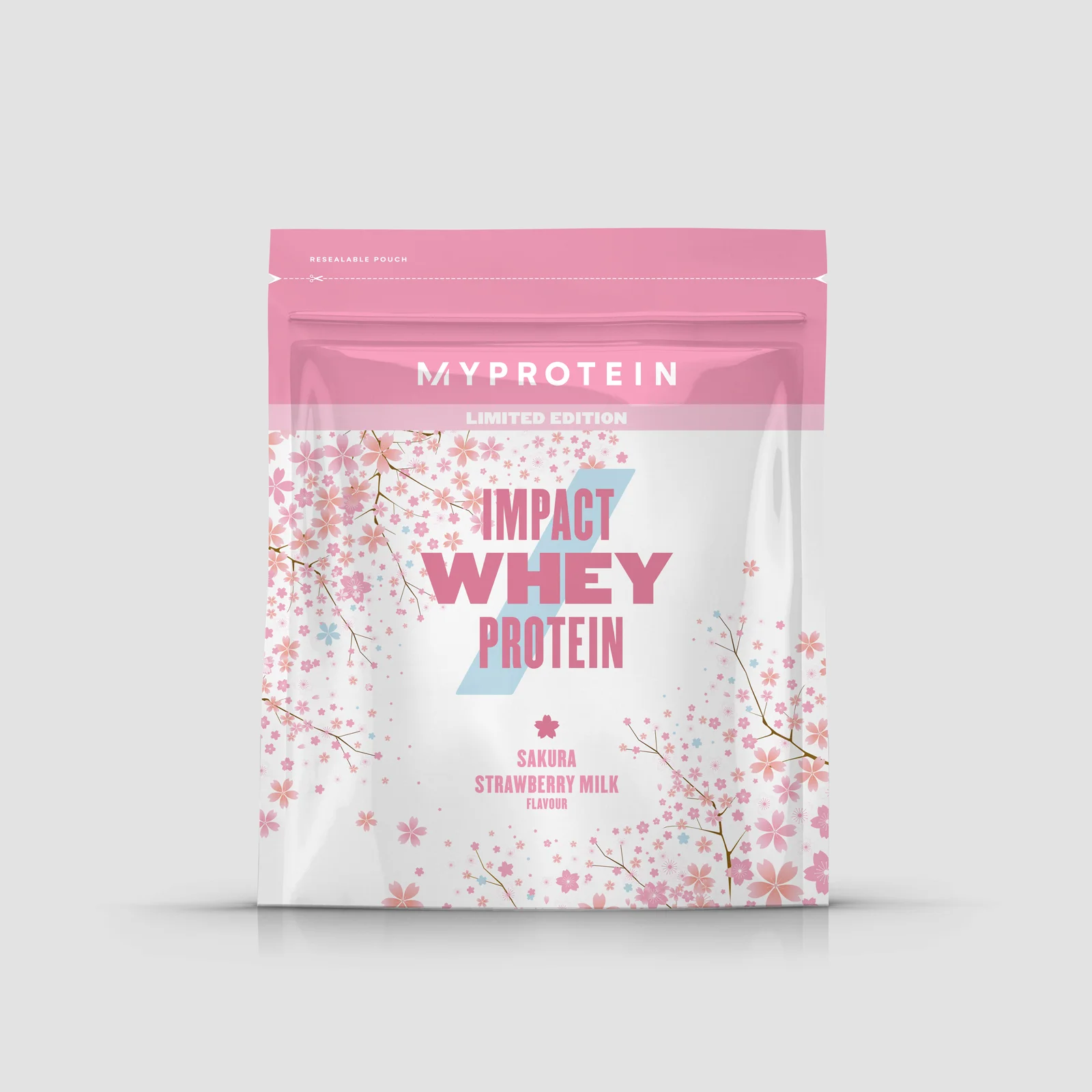 한정판 임팩트 웨이 프로틴 - 스트로베리 벚꽃 홋카이도 밀크 - 1kg - 스트로베리 벚꽃 홋카이도 밀크 이미지 1