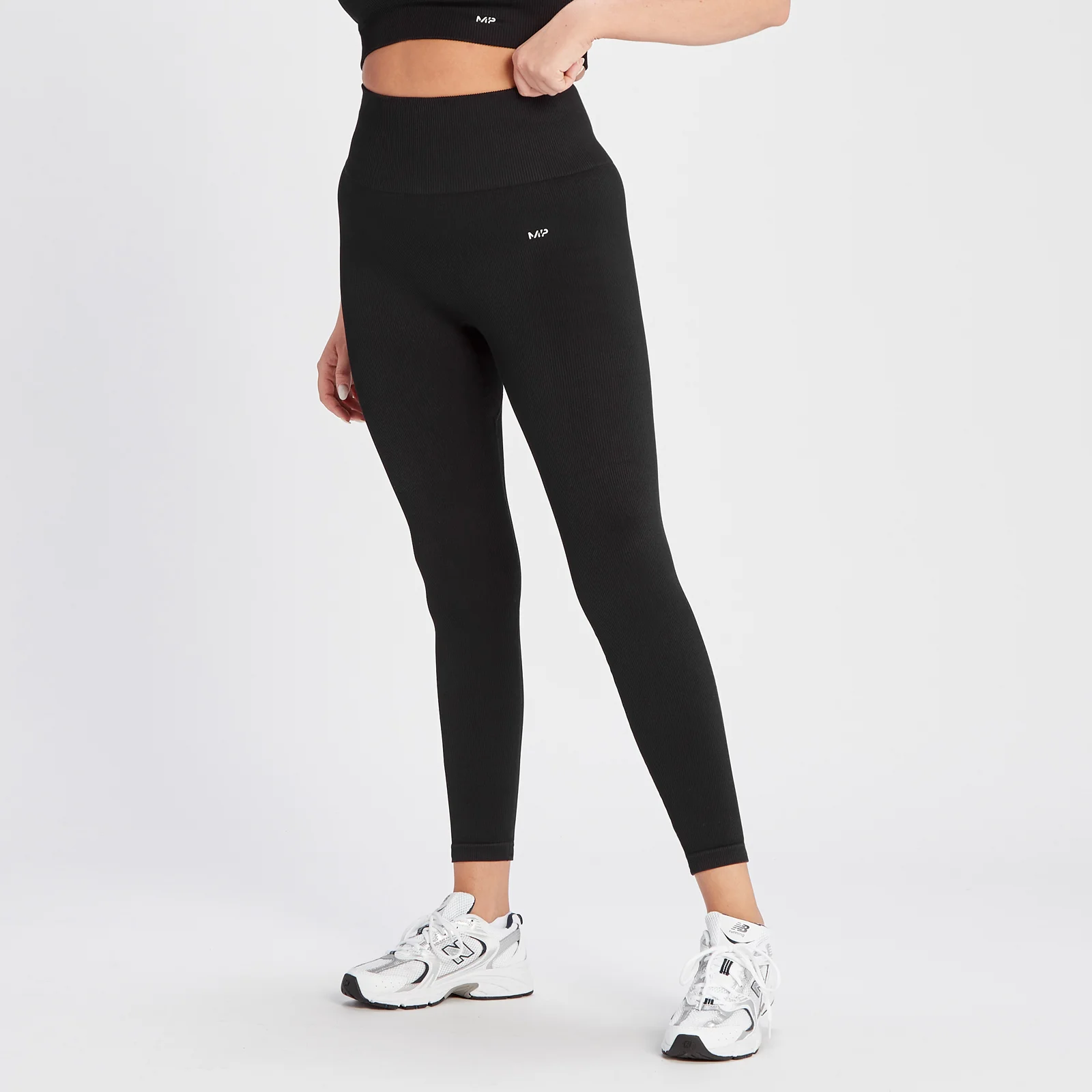MP 여성용 템포 리브 심리스 레깅스 - 블랙 - L 이미지 1