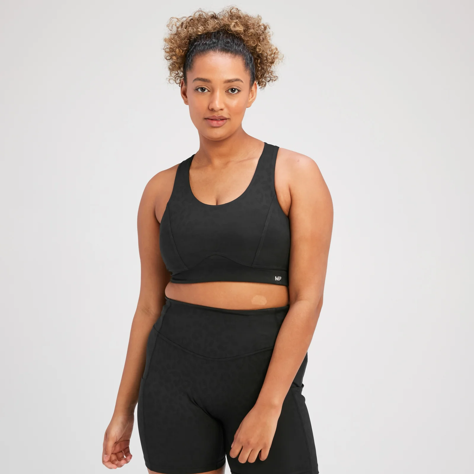 MP 여성용 템포 애니멀 스포츠 브라 - 블랙 - XS 이미지 1