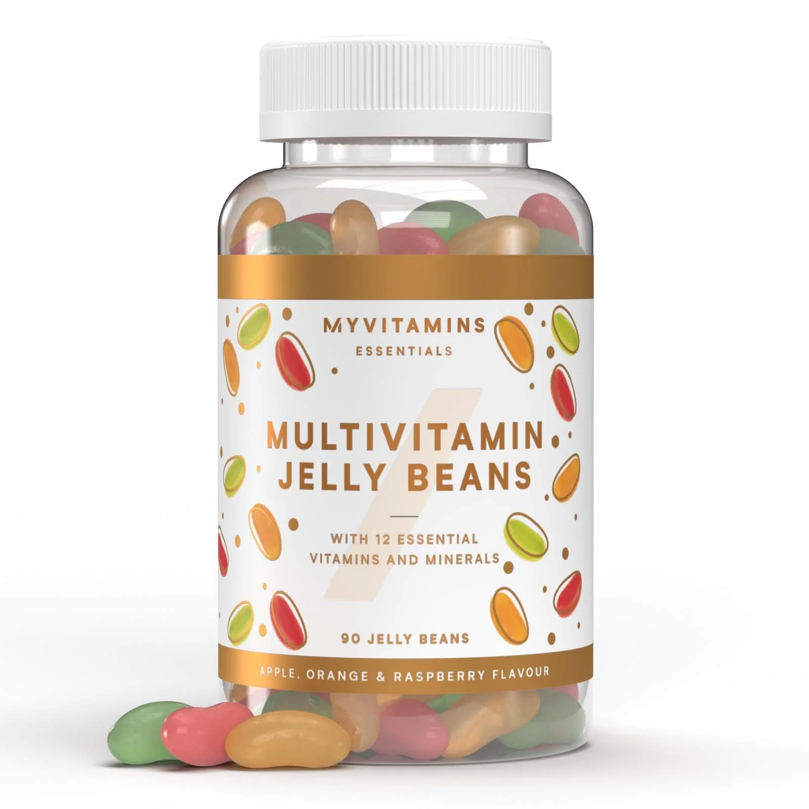멀티비타민 젤리 - 90gummies - Apple, Orange & Raspberry (Jelly Beans) 이미지 1