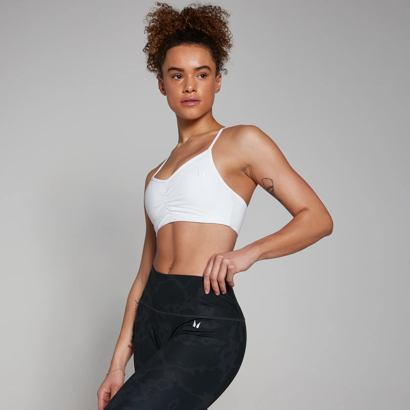 MP 여성용 템포 앱스트랙트 스포트 브라 - 화이트 - XS 이미지 1