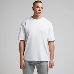 MP 남성용 레스트 데이 오버사이즈 티셔츠 - 화이트 - Size XS