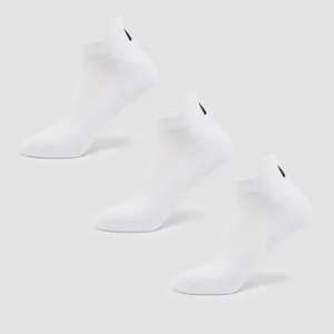 MP 유니섹스 트레이너 양말(3팩) 화이트 - Size UK 6-8