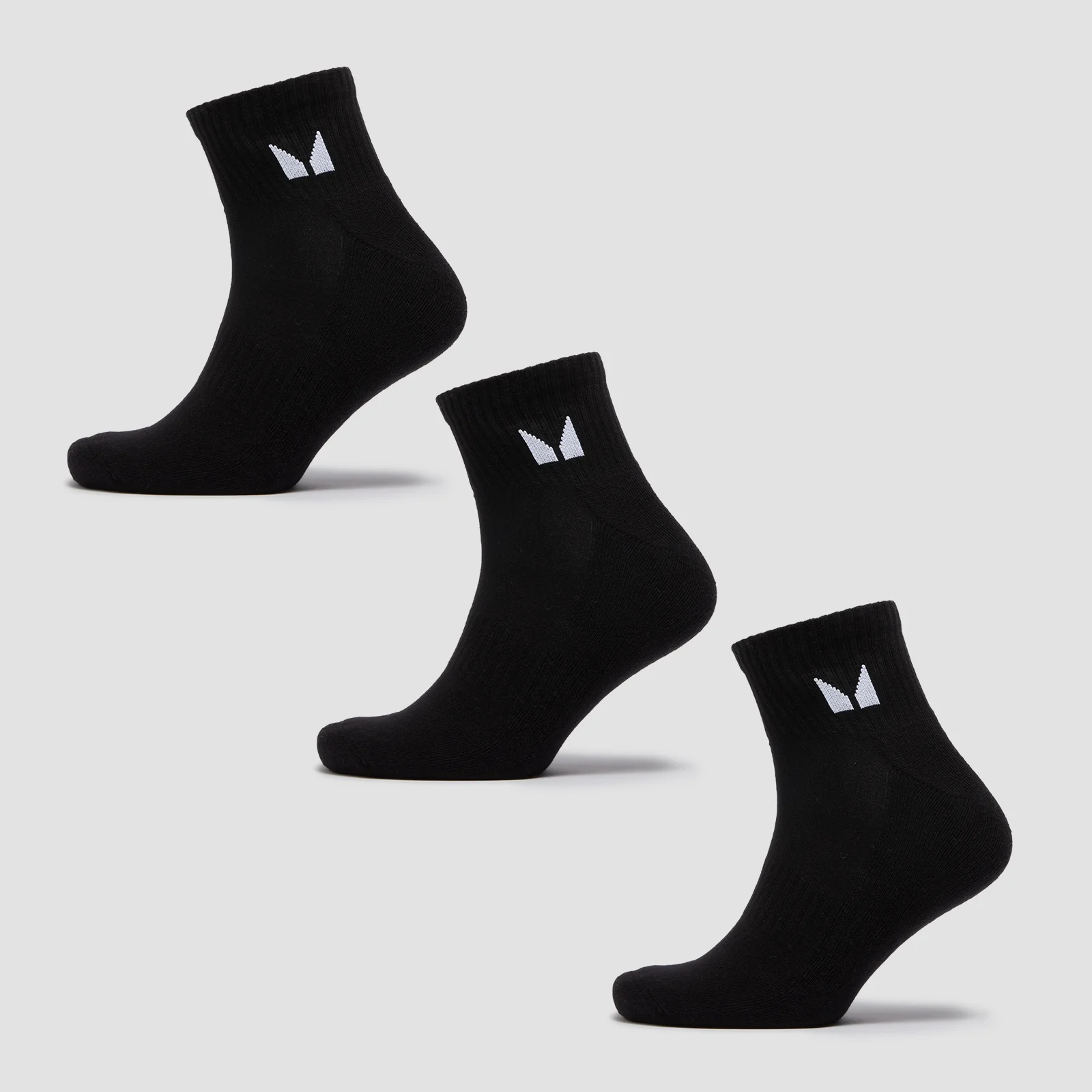 MP Unisex Ankle Socks (3 Pack) - Black - UK 6-8 이미지 1