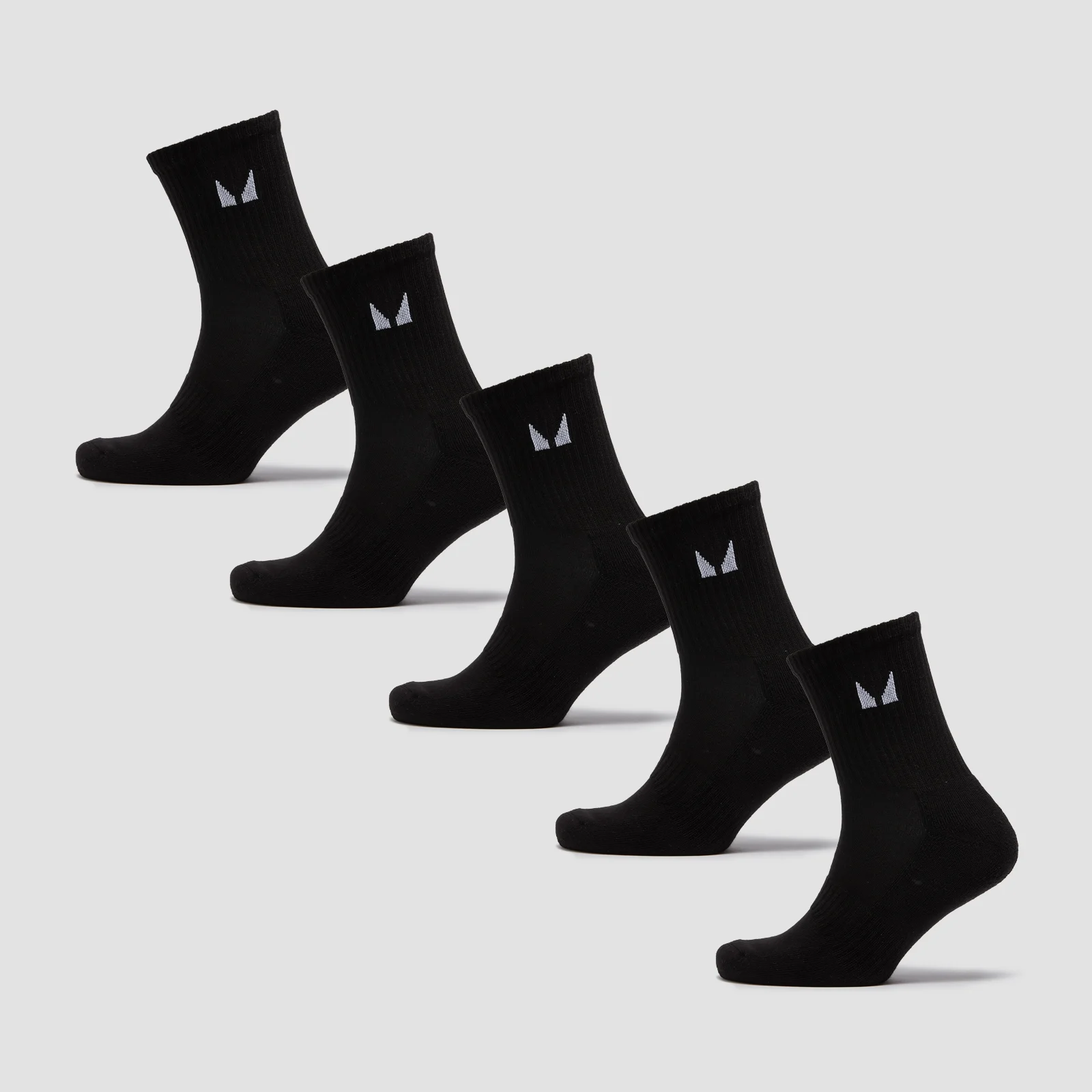MP Unisex Crew Socks (5 Pack) - Black - UK 2-5 이미지 1