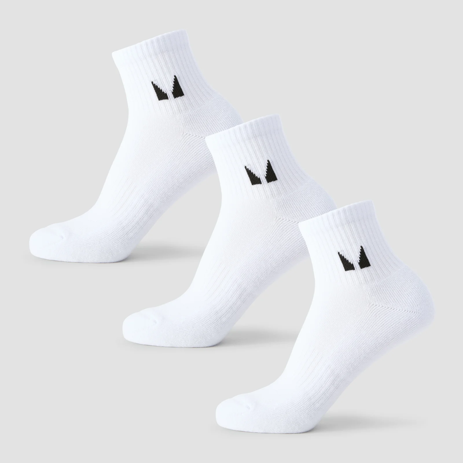 MP Unisex Ankle Socks (3 Pack) - White - UK 2-5 이미지 1