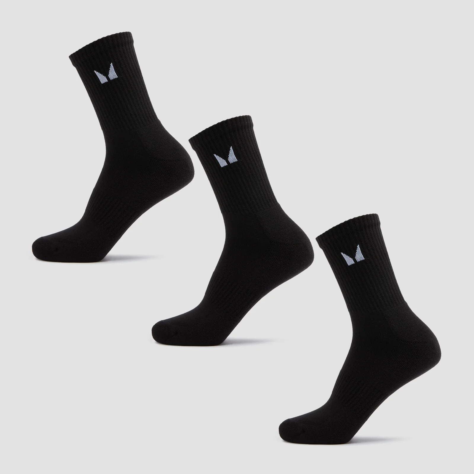 MP Unisex Crew Socks (3 Pack) - Black - UK 6-8 이미지 1