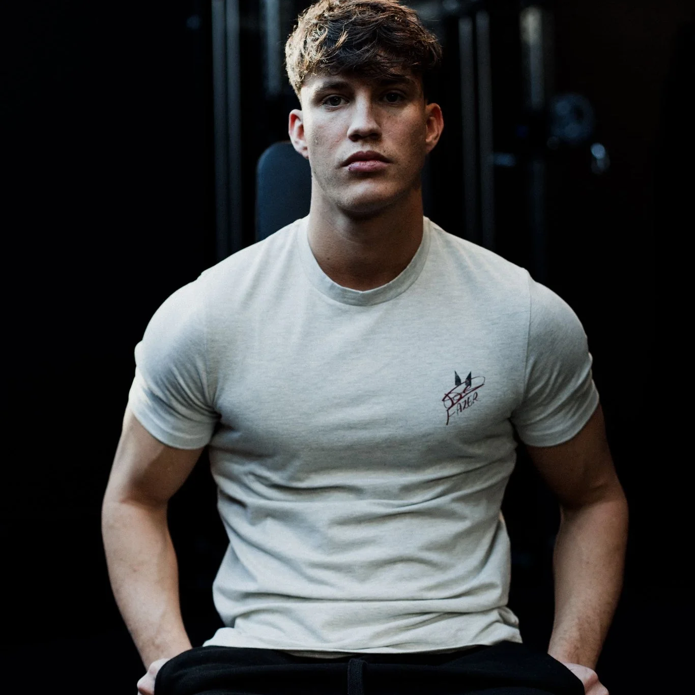 MP Men's Joe Fazer Muscle Fit Graphic T-Shirt - Grey Marl - S 이미지 1